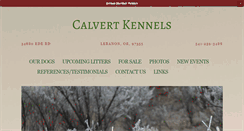 Desktop Screenshot of calvertkennels.com